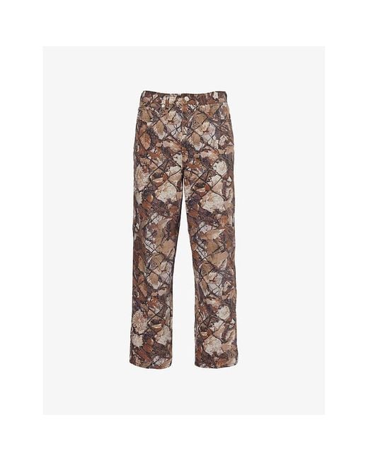 Obey Multicolor Classic Baggy-Fit Camouflage-Print Denim Jeans for men