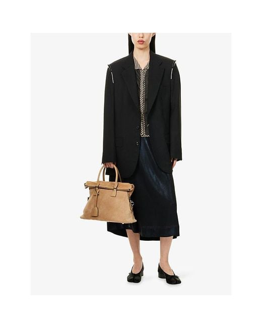 Maison Margiela Black Raw-Edge Single-Breasted Wool Blazer