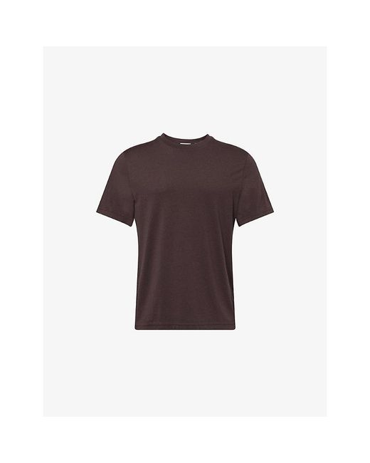 FRAME Purple Crewneck Cotton T-Shirt for men