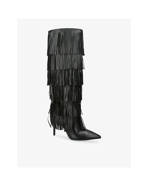Steve Madden Black Wanderlust Leather Boots