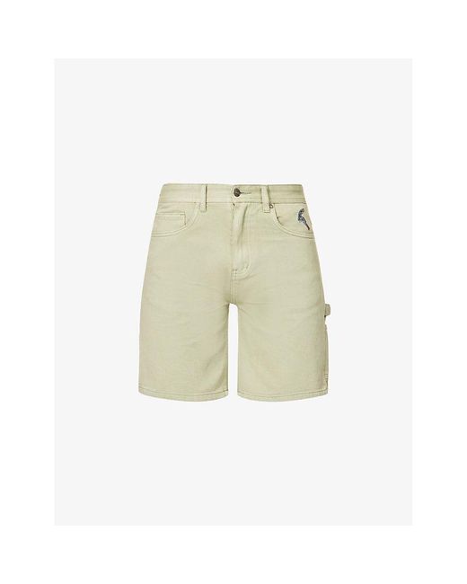 Market Green Hardware Carpenter Brand-embroidered Cotton Shorts for men