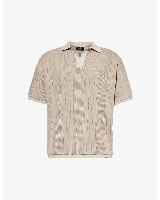 Represent Natural Short-sleeved Relaxed-fit Cotton Knitted Polo Shirt Xx for men