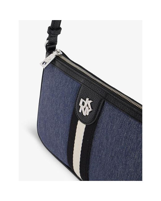 DKNY Blue Carol Woven Cross-body Bag