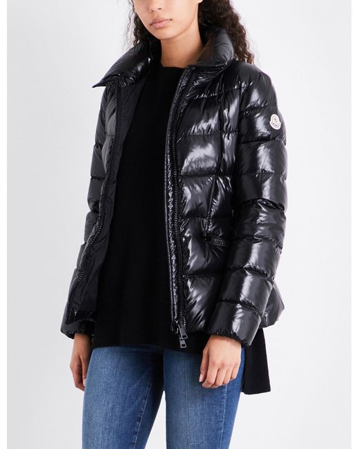 Moncler Black Danae High-gloss Quilted Shell Jacket