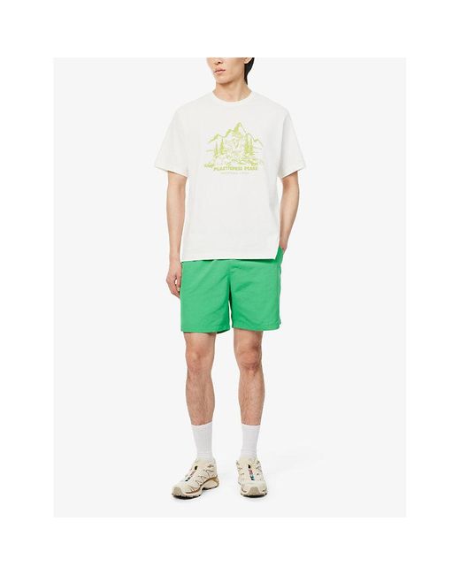 The North Face Green Water Branded-print Woven Shorts for men