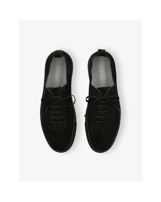 GRENSON Black Sneaker 1 U Suede Trainers for men