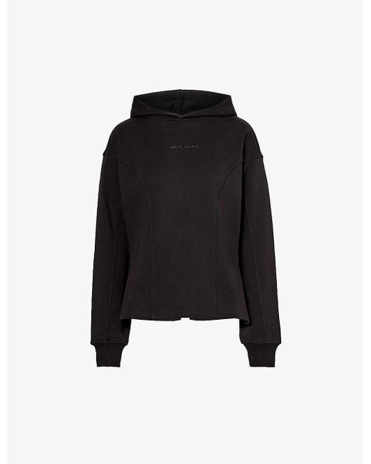 Daily Paper Black Zoe Logo-embroidered Cotton-jersey Hoody