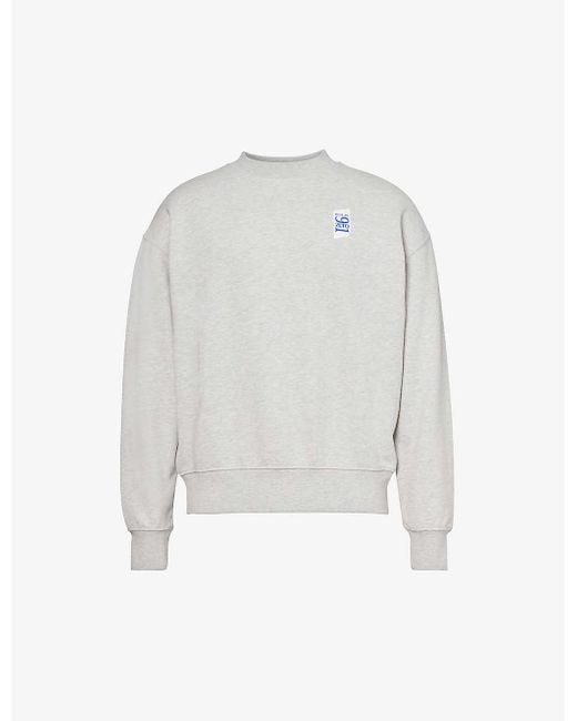 Replay White Logo-print Cotton-jersey Sweatshirt for men