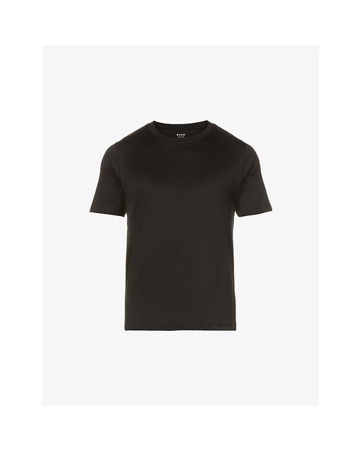 Eton of Sweden Black Slim-Fit Cotton-Jersey T-Shirt for men