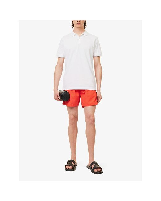 Boss Red Logo-print Regular-fit Recycled-polyester Swim Shorts Xx for men