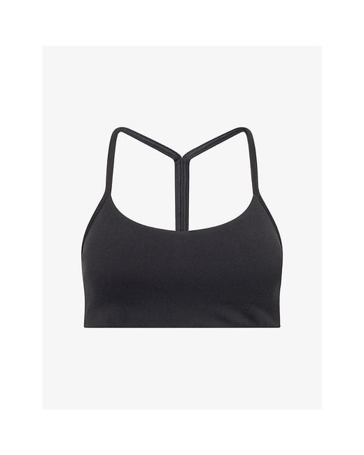 lululemon athletica Black Flow Y Mid-Support Sports Bra