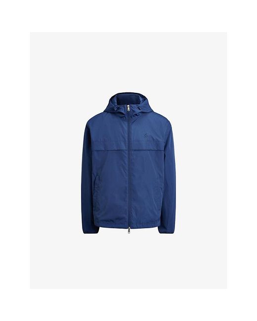 Polo Ralph Lauren Blue The Glenmoor Hooded Windbreaker Jacket for men