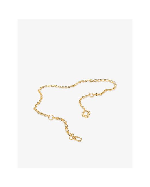Maje White Clover Charm-Tone Brass Belt