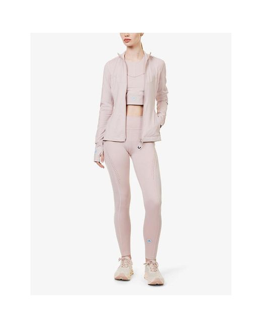 Adidas By Stella McCartney Pink Optime Turning Stretch-recycled-polyester leggings