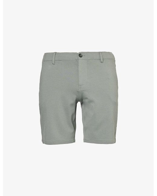 PAIGE Gray Rickson Regular-fit Stretch-woven Blend Shorts for men