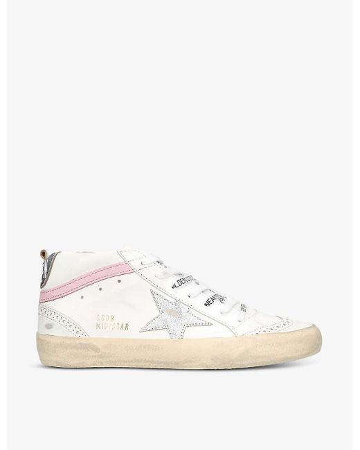 Golden goose mid hot sale star pink glitter