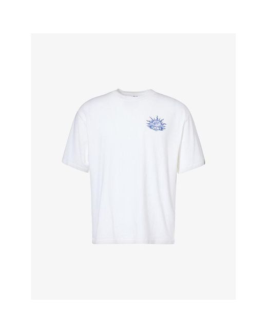 Replay White Logo-print Cotton-jersey T-shirt for men