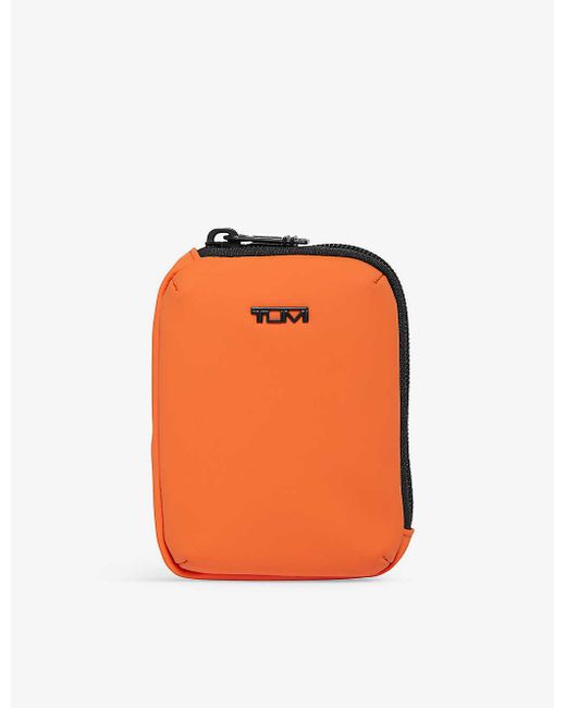 Tumi Orange Modular Logo-embellished Woven Accessory Pouch for men