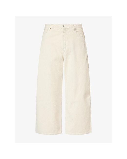 Studio Nicholson Natural Wide-Leg Corduroy Trousers for men
