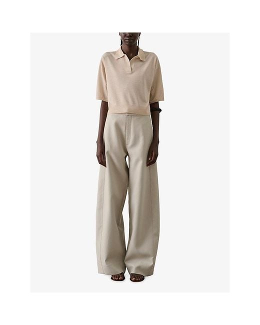 Soeur Natural Elton Polo-Collar Merino-Wool Jumper