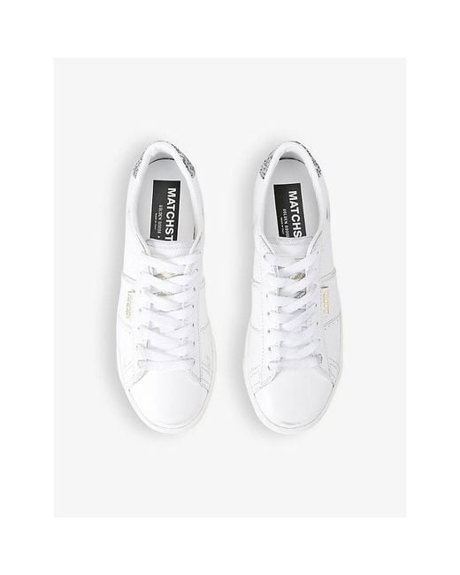 Golden Goose Deluxe Brand White Matchstar 10449 Leather Low-Top Trainers