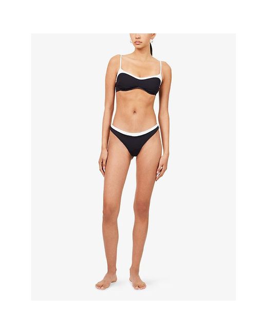 WE Are Tala Blue Contrast Cheeky Bikini Bottoms