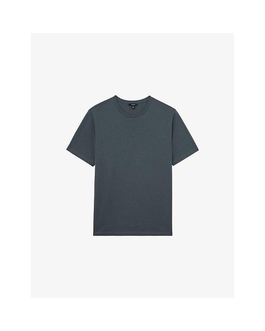 Reiss Blue Bless Crewneck Cotton-Jersey T-Shirt for men