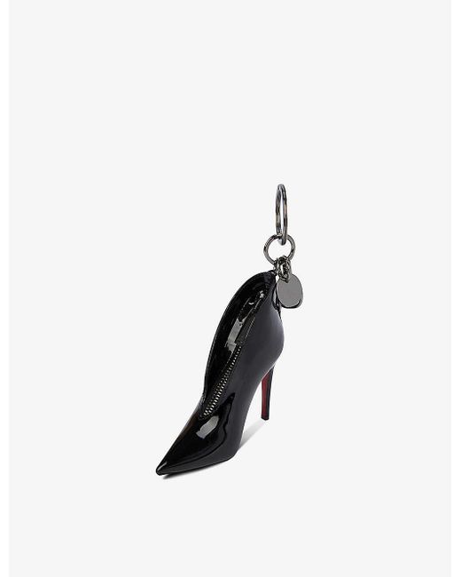Christian Louboutin Ab Shoecharm Leather Keyring in Black Lyst