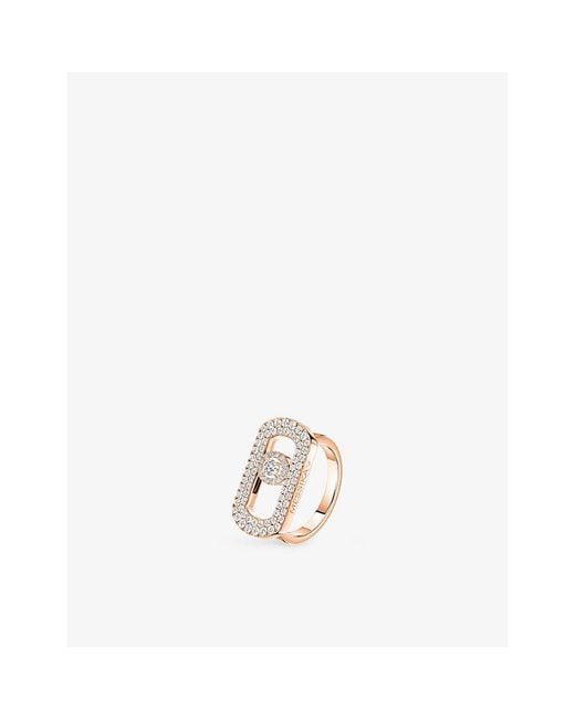 Messika White So Move Pavé 18Ct And 0.6Ct Diamond Ring