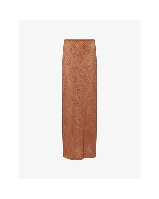 Devon Windsor Brown Vie Knit Maxi Skirt