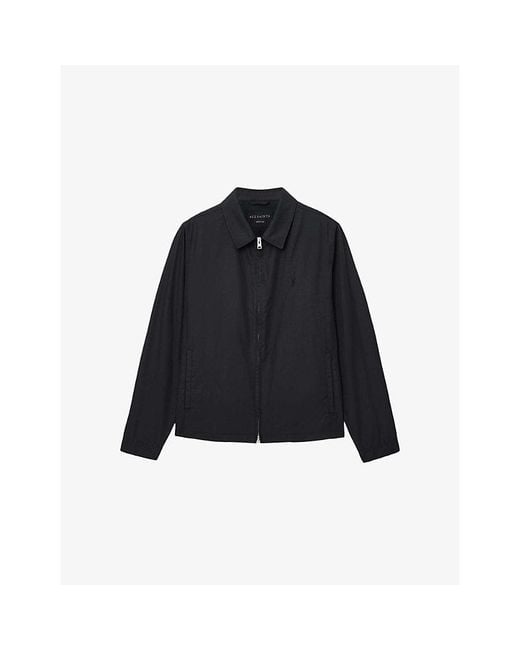 AllSaints Blue Trey Cotton-Blend Jacket for men