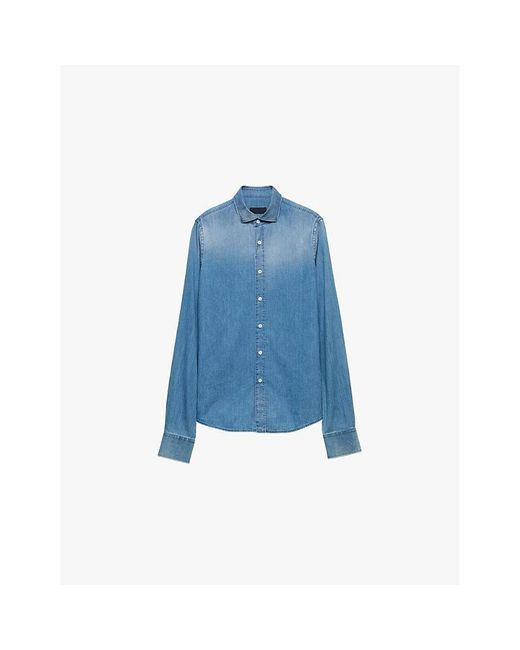 Prada Blue Slim-Fit Lightweight Denim Shirt for men