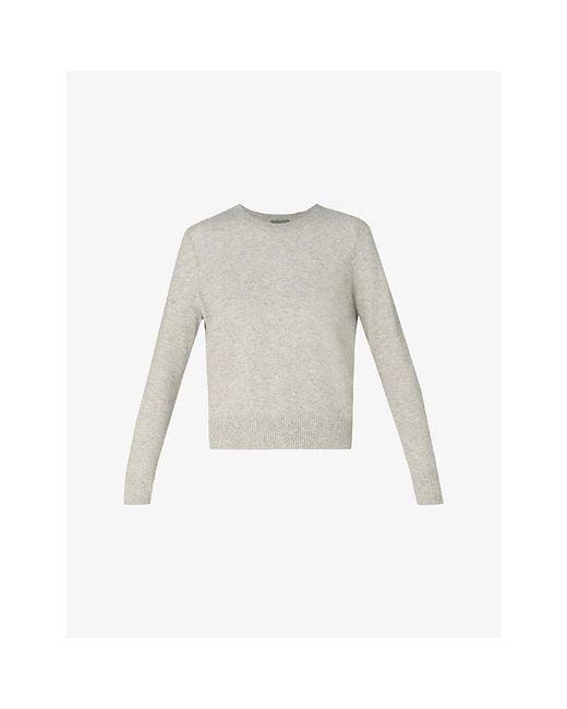 Sweaty Betty White Cashmere Crew Neck Jumper
