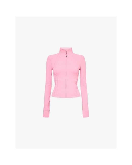 lululemon athletica Pink Define Nulu Cropped Workout Jacket
