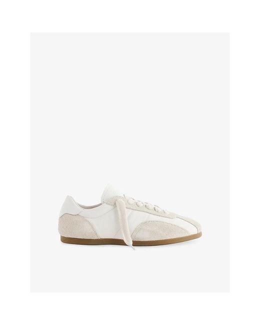 Represent White Low Pro Leather And Suede Trainers for men