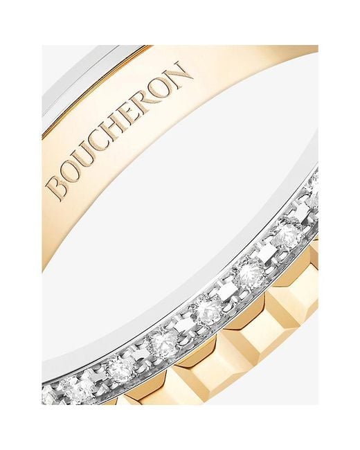 Boucheron White Quatre Radiant Edition 18Ct- 18Ct- And 0.24Ct Diamond Ring for men