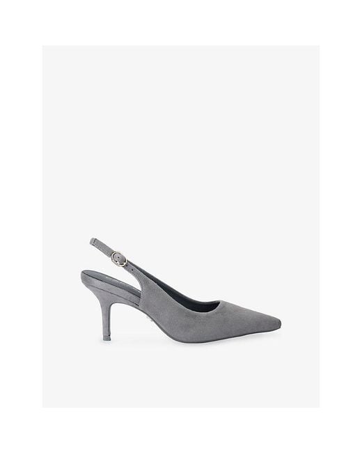 Carvela Kurt Geiger White Spirited Suede Slingbacks