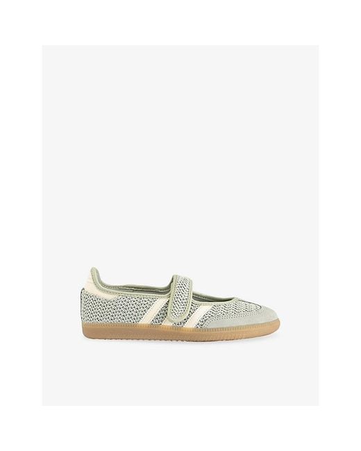 Adidas White Samba Jane Raffia Trainers
