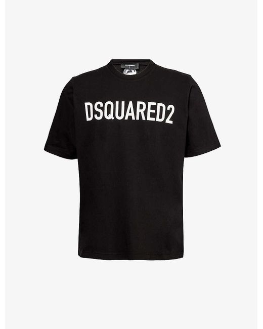 DSquared² Black Logo-print Relaxed-fit Cotton-jersey T-shirt Xx for men