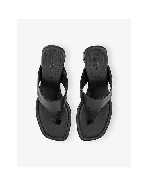 Vagabond Black Evie Heeled Leather Sandals