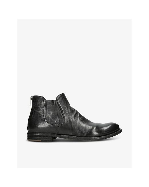 Officine Creative Black Lexicon Chunky-sole Leather Chelsea Boots