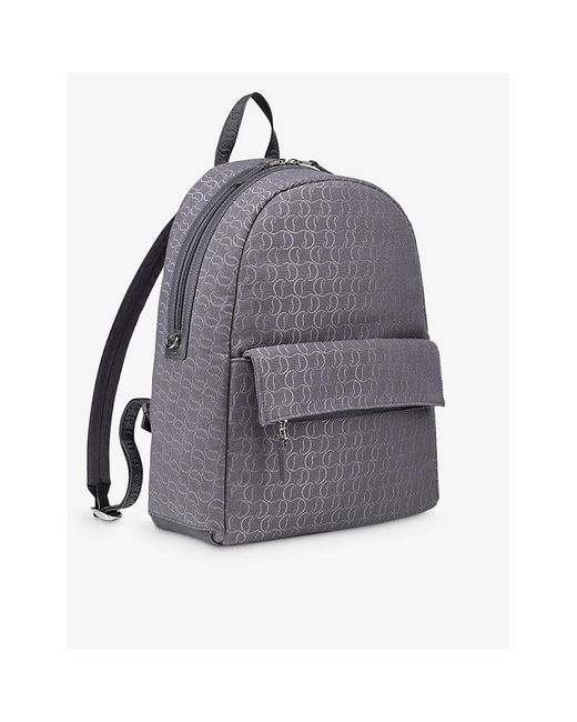 Christian Louboutin Gray Zip N Flap Logo-jacquard Cotton And Leather Backpack for men