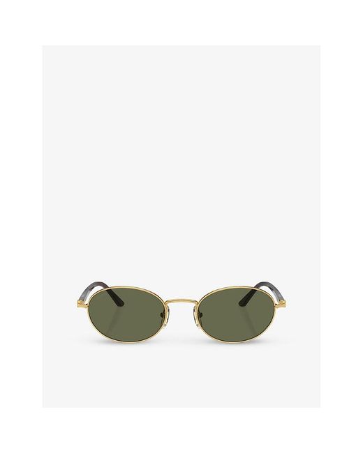 Persol Green Po1018s Ida Round-frame Metal Sunglasses