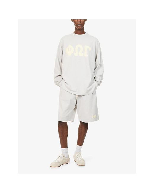 Fear Of God White 90's Logo-Print Cotton-Jersey Shorts for men