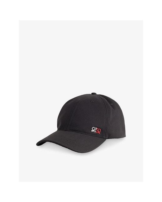 Loewe Black Flag-Patch Cotton Cap for men