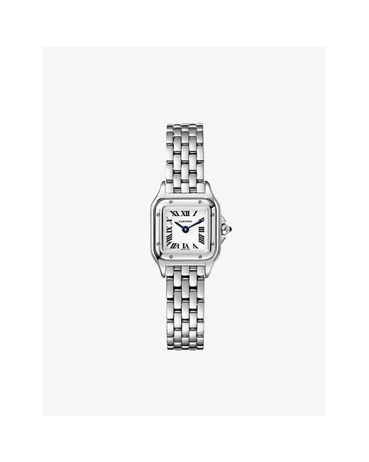 Cartier White Crwspn0019 Panthère De Mini Stainless- Quartz Watch