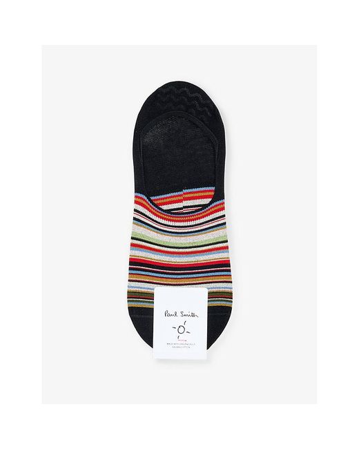 Paul Smith Black Striped Cotton-blend Knitted Socks for men