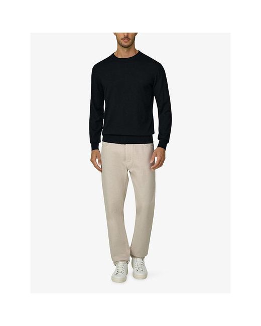 Boggi Black Extrafine Merino-Wool Jumper for men