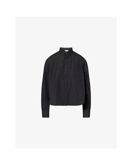 Sacai Black Cotton Poplin X Nylon Twill Shirt