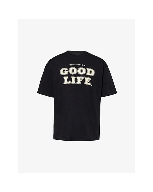 Carhartt Black Brand-print Relaxed-fit Organic-cotton T-shirt for men
